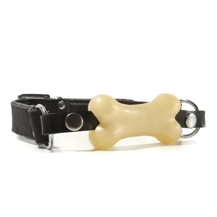 Sinnovator Bone Platinum Silicone Bondage Gag | UberKinky